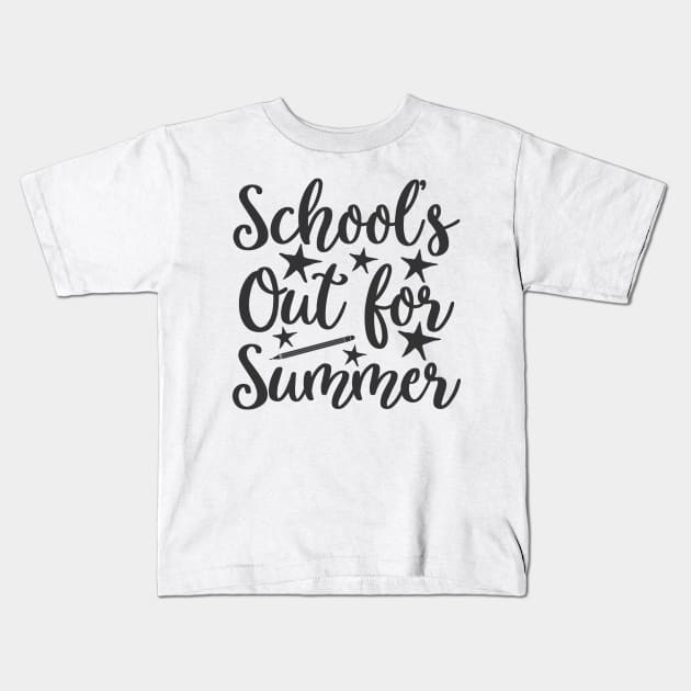 School out for summer Kids T-Shirt by azmania